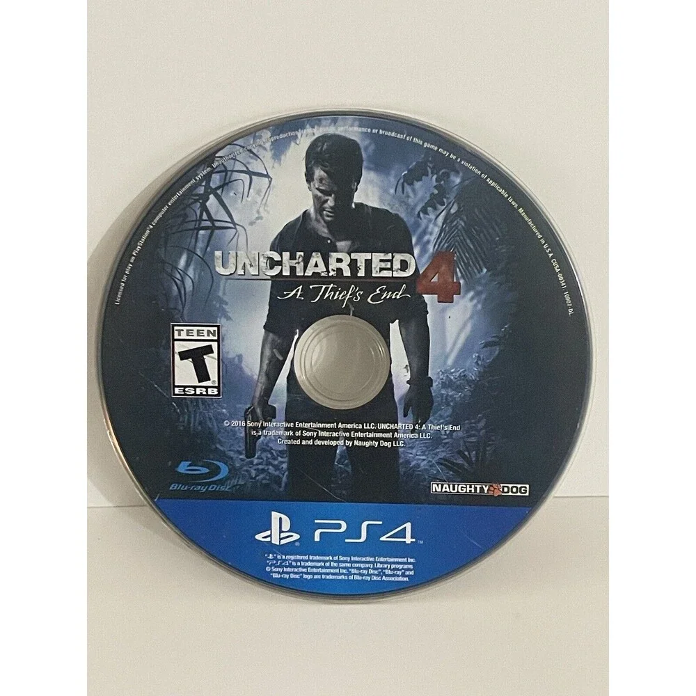 Uncharted 4: A Thief's End (PS4 PlayStation 4) Disc Only Tested